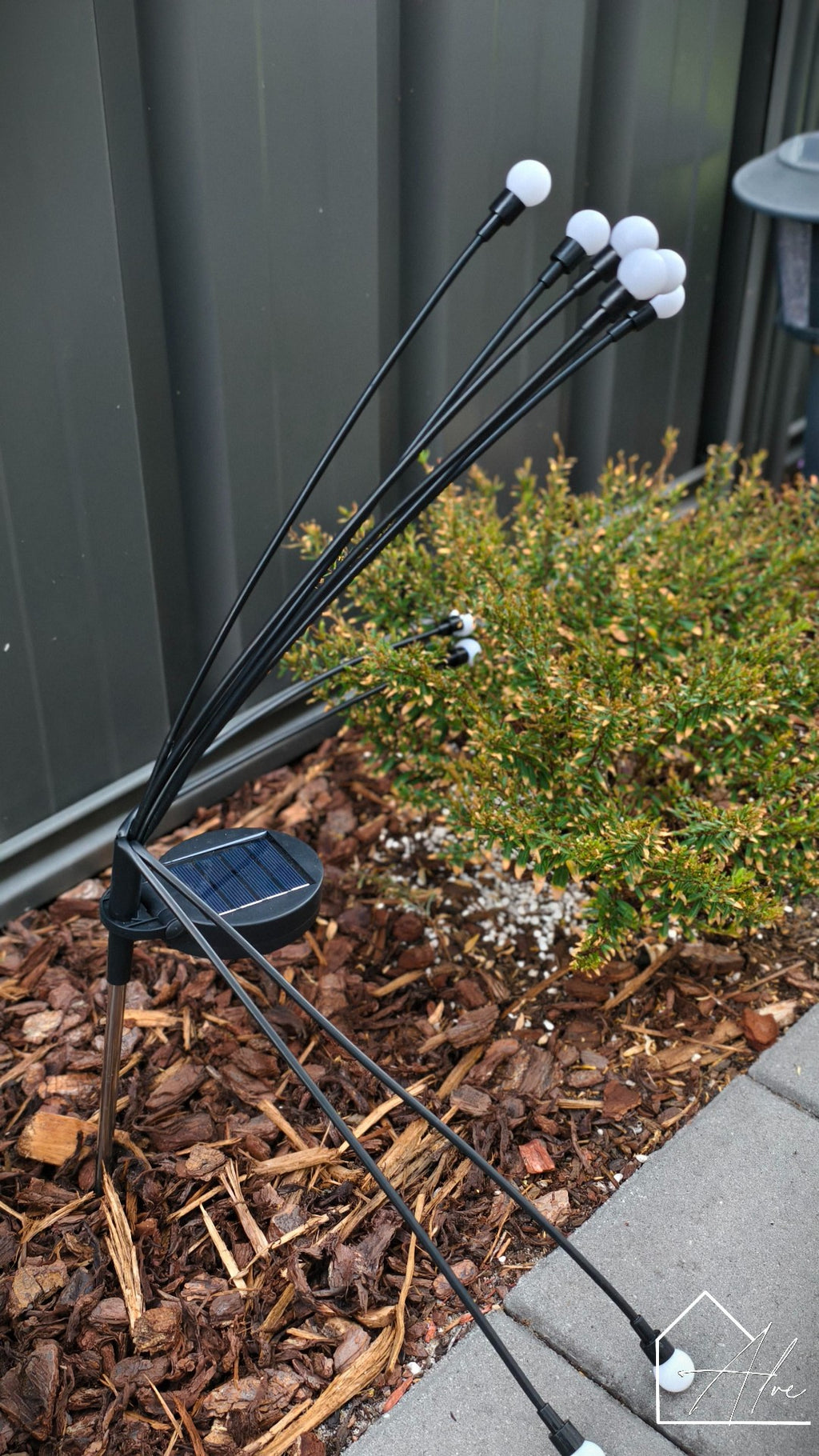 Flexible LED firefly stakes in garden – waterproof solar light