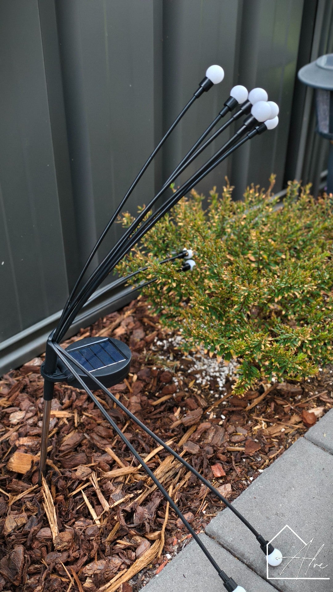 Flexible LED firefly stakes in garden – waterproof solar light