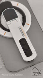 MagSafe stand close-up showing magnetic attachment – no case needed