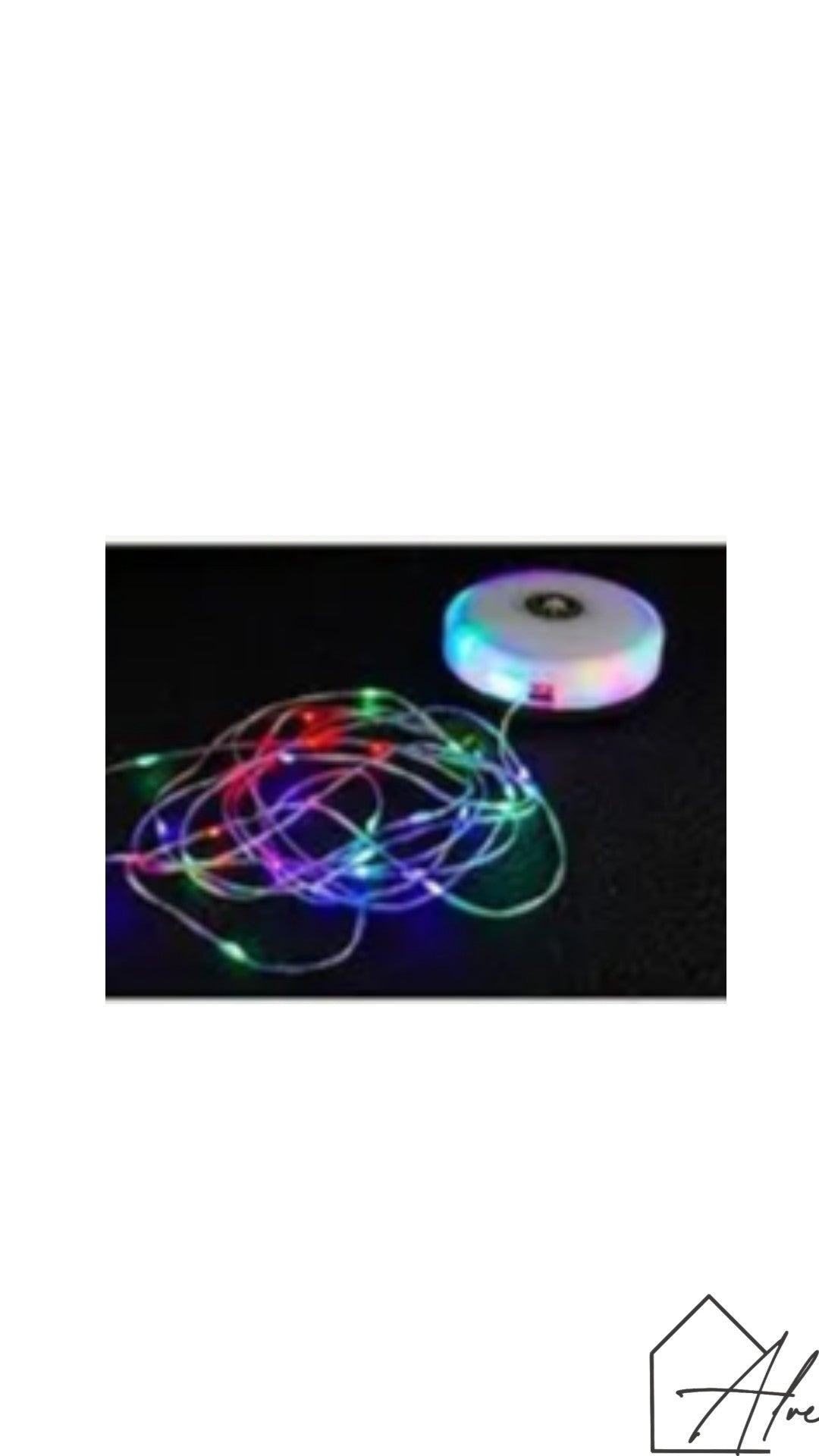 Warm RGB LED string light variant – multi-colour retractable light