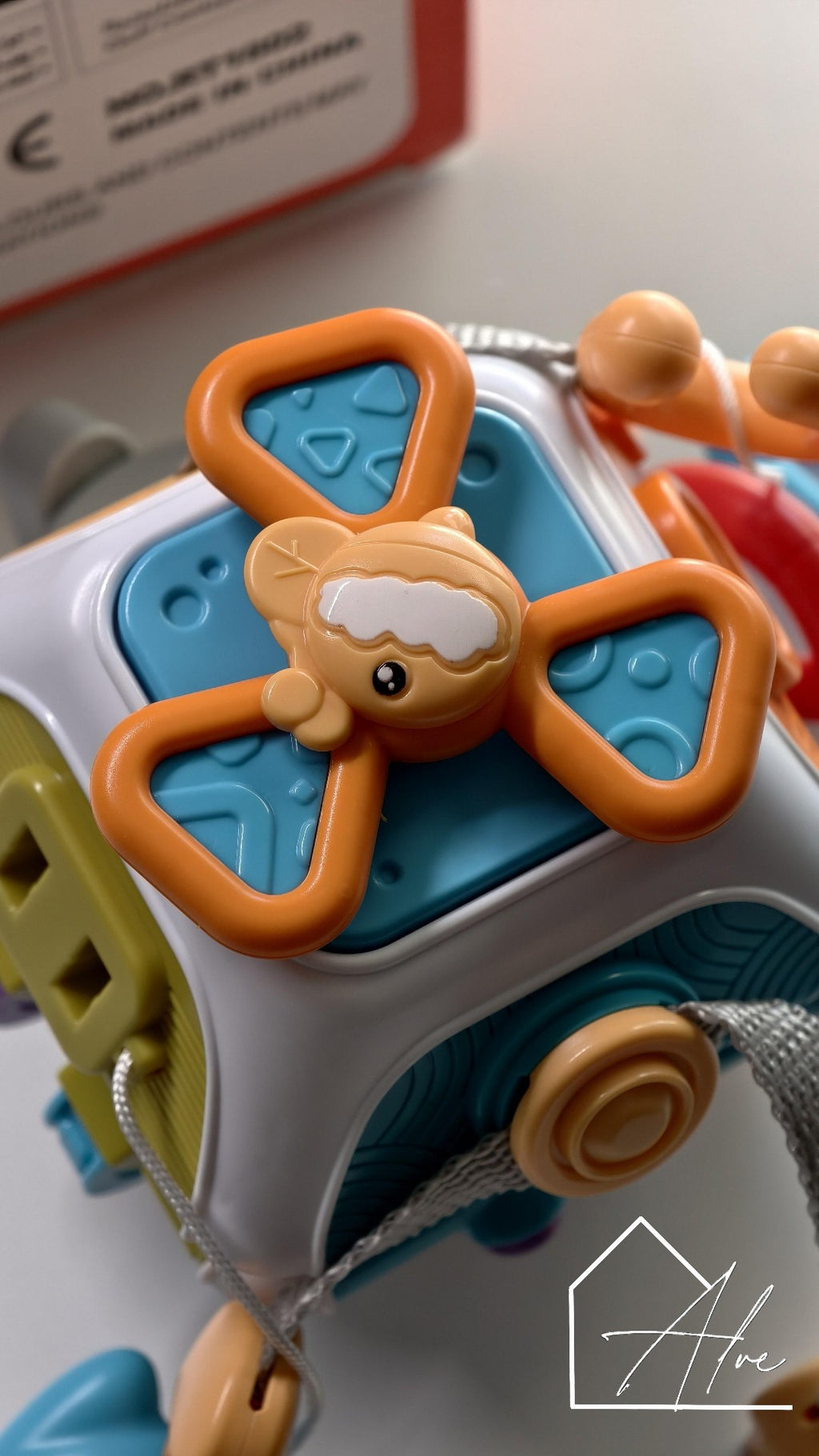 Educational sensory toy close-up – safe materials for child development