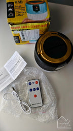Solar camping lantern in tent – bright LED light for outdoor use