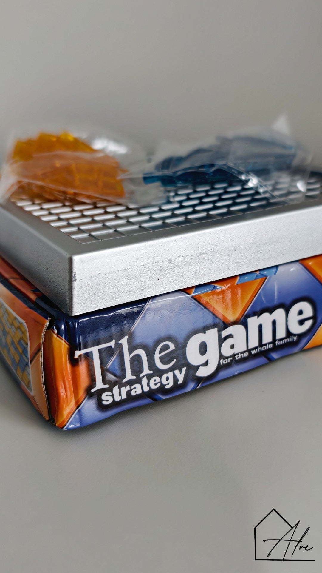Family strategy game showing game board setup – ages 7 and up