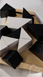 Montessori wooden puzzle solution examples – creative shape arrangements