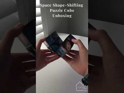 Space puzzle cube overview showing galaxy artwork and how the two cubes connect