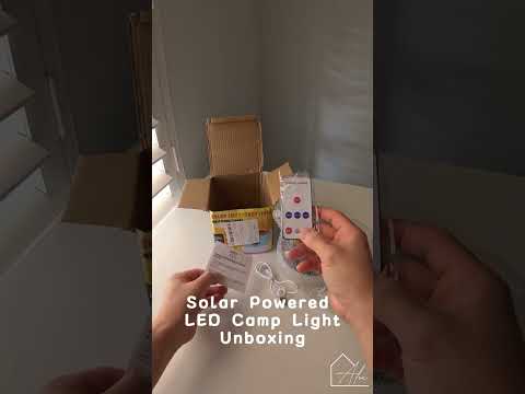 Solar Powered LED camp light - unboxing what is in the box