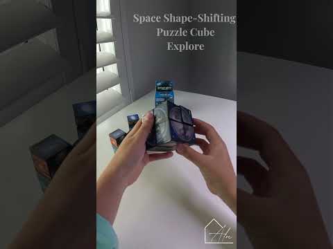 Exploring the space puzzle cube panels and galaxy artwork up close