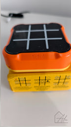 Electronic Tic-Tac-Toe game side view – compact portable design